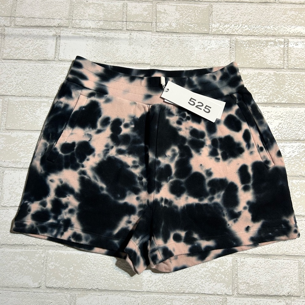 525 America Tie-Dye Athletic Shorts - Black and Pink